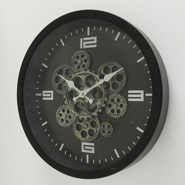 Wandklok Big Time met tandwielen