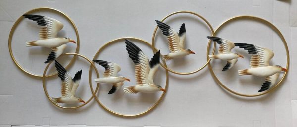 Wanddecoratie Meeuwen in ringen