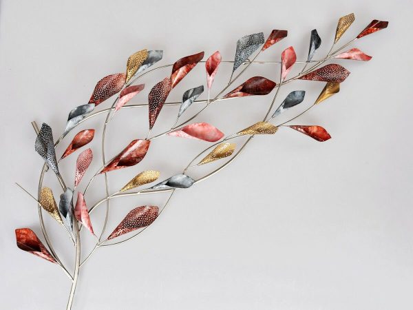 Wanddecoratie tak gekleurde bloemen